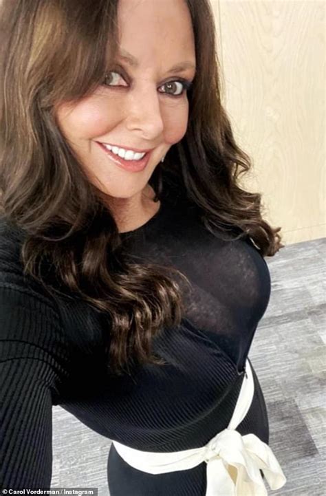 carol vorderman cleavage|Carol Vorderman, 60, sets pulses racing in a bra.